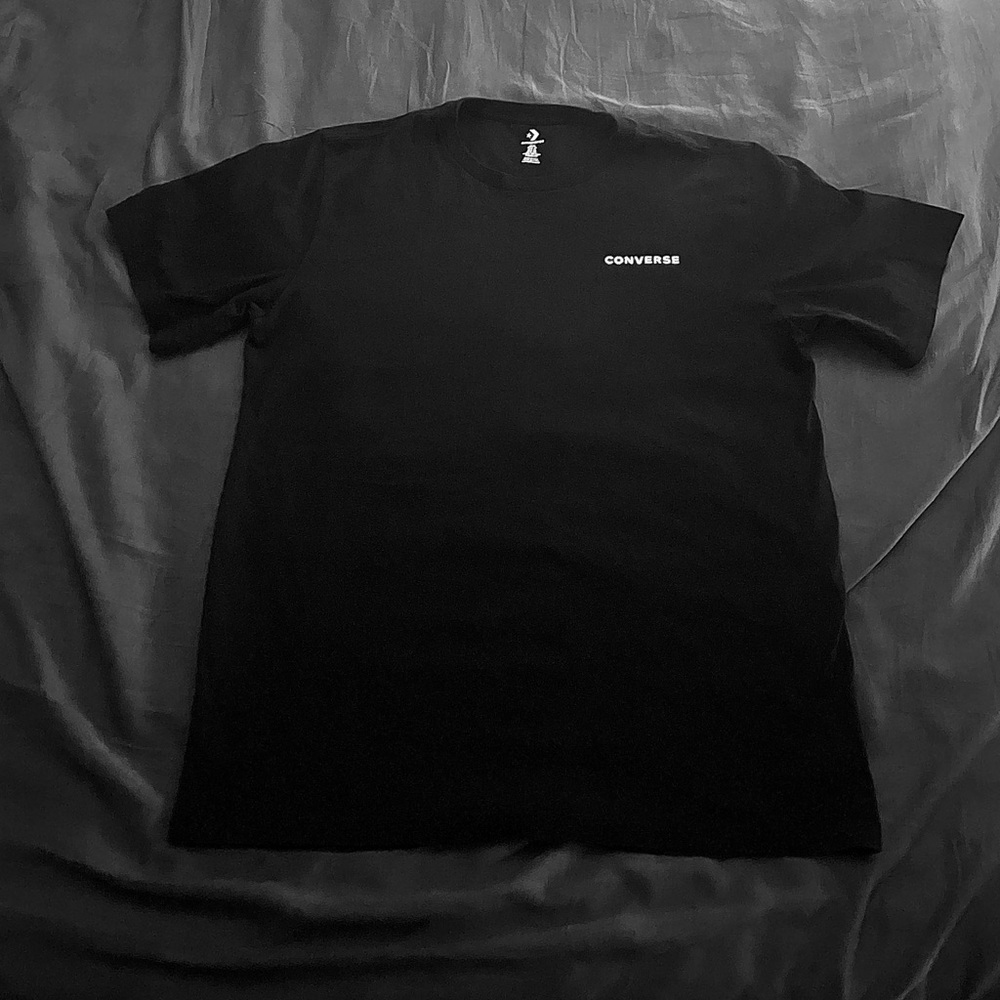 converse all-star black tee